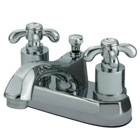 Thumbnail for Kingston Brass KS4261TX 4 in. Centerset Bathroom Faucet, Polished Chrome - BNGBath