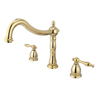 Thumbnail for Kingston Brass KS1342NL Heritage Roman Tub Faucet, Polished Brass - BNGBath
