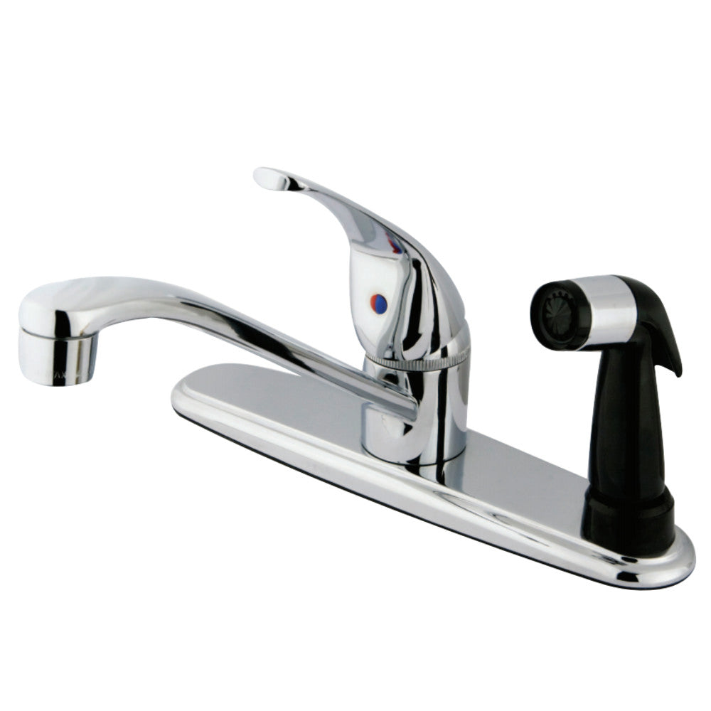 Kingston Brass GKB5730 Chatham Single-Handle Centerset Kitchen Faucet, Polished Chrome - BNGBath
