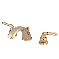 Thumbnail for Kingston Brass KB962 Magellan Widespread Bathroom Faucet with Retail Pop-Up, Polished Brass - BNGBath