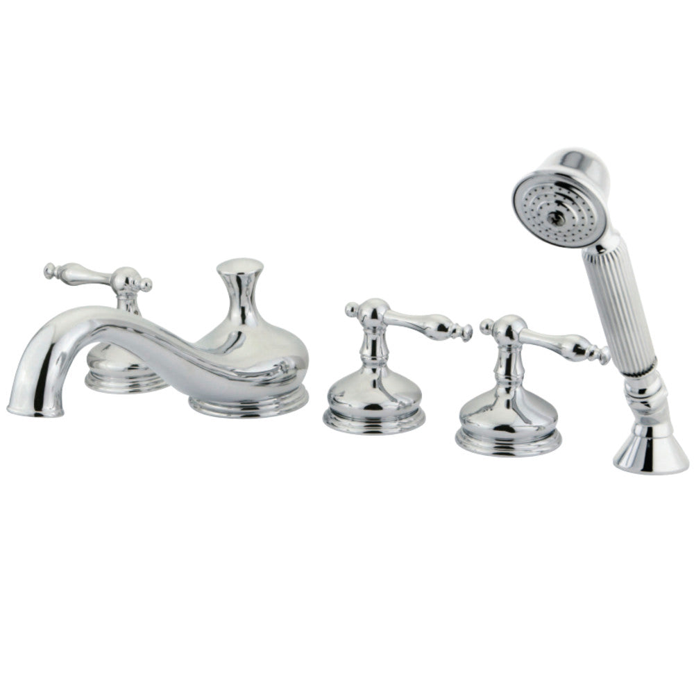 Kingston Brass KS33315NL Roman Tub Faucet with Hand Shower, Polished Chrome - BNGBath