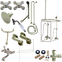 Thumbnail for Kingston Brass CCK1148AX Vintage Clawfoot Tub Faucet Package, Brushed Nickel - BNGBath