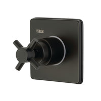 Thumbnail for Kingston Brass KS3040DX Concord 3-Way Diverter Valve with Trim Kit, Matte Black - BNGBath