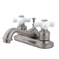 Thumbnail for Kingston Brass KB608PX Restoration 4 in. Centerset Bathroom Faucet, Brushed Nickel - BNGBath