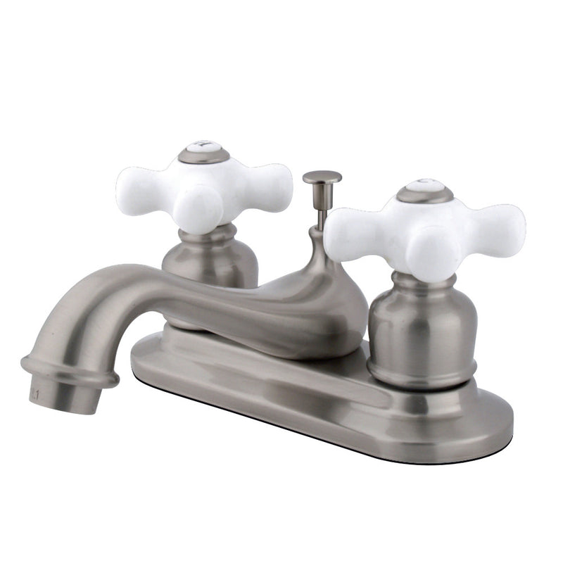 Kingston Brass KB608PX Restoration 4 in. Centerset Bathroom Faucet, Brushed Nickel - BNGBath
