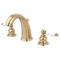 Thumbnail for Kingston Brass KB982PL Victorian 2-Handle 8 in. Widespread Bathroom Faucet, Polished Brass - BNGBath