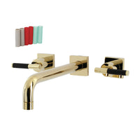 Thumbnail for Kingston Brass KS6022CKL Ksiser Wall Mount Tub Faucet, Polished Brass - BNGBath