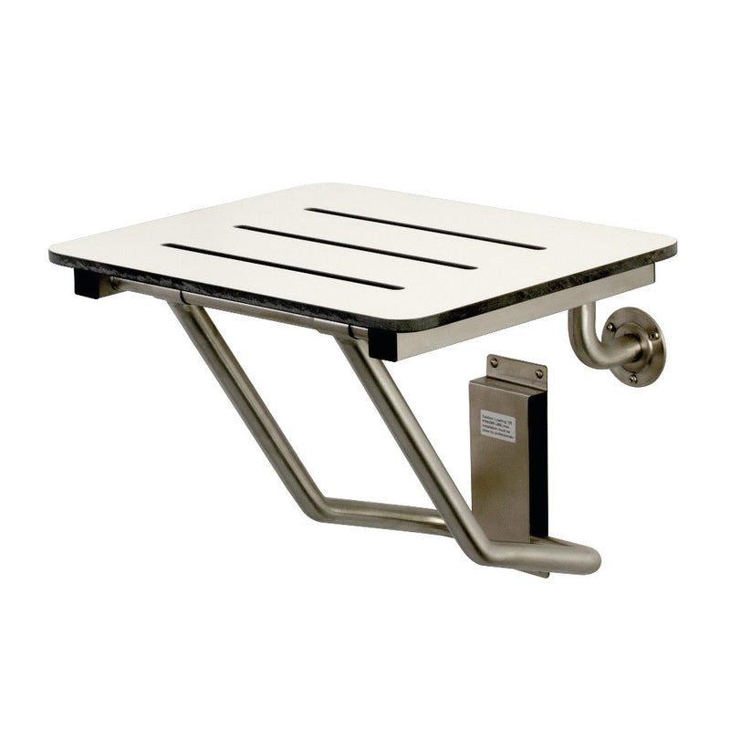 Kingston Brass KBSS1816 Adascape 18" x 16" Wall Mount Fold Down Shower Seat, Brushed Stainless Steel - BNGBath