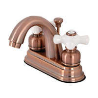 Thumbnail for Kingston Brass KB561PXAC Restoration 4 in. Centerset Bathroom Faucet, Antique Copper - BNGBath