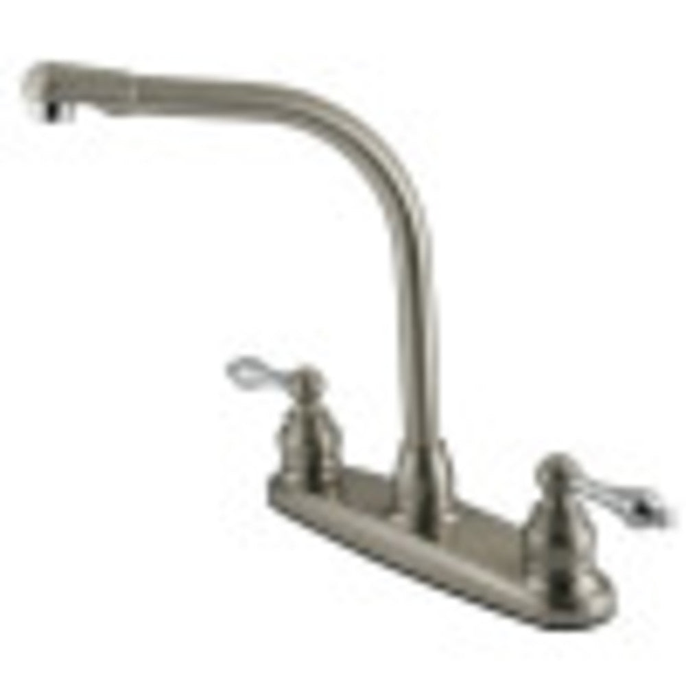 Kingston Brass KB717ALLS Victorian Centerset Kitchen Faucet, Brushed Nickel/Polished Chrome - BNGBath