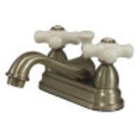 Thumbnail for Kingston Brass KS3608PX 4 in. Centerset Bathroom Faucet, Brushed Nickel - BNGBath