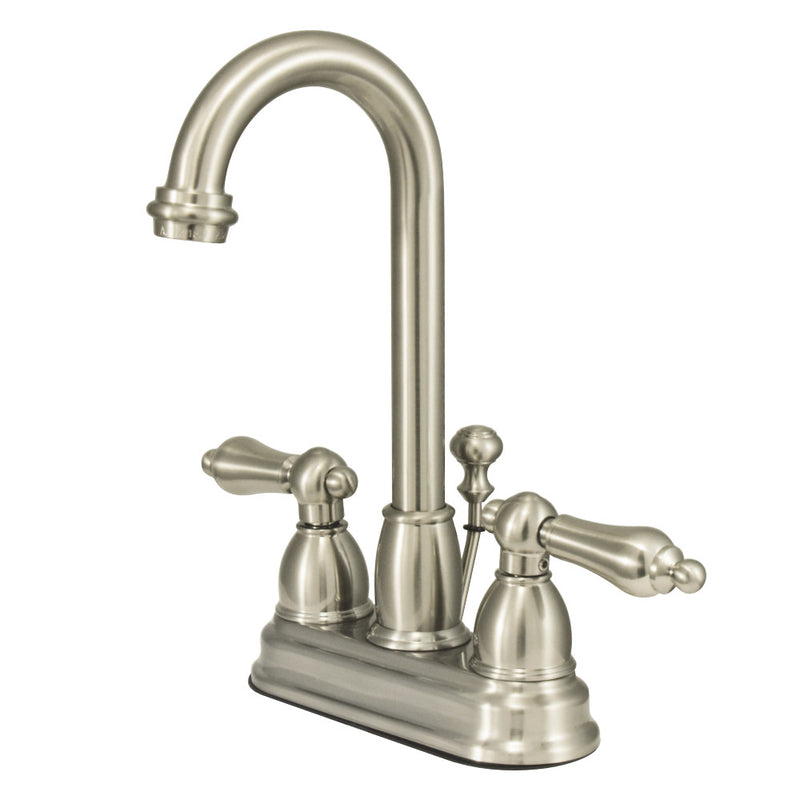 Kingston Brass KB3618AL 4 in. Centerset Bathroom Faucet, Brushed Nickel - BNGBath
