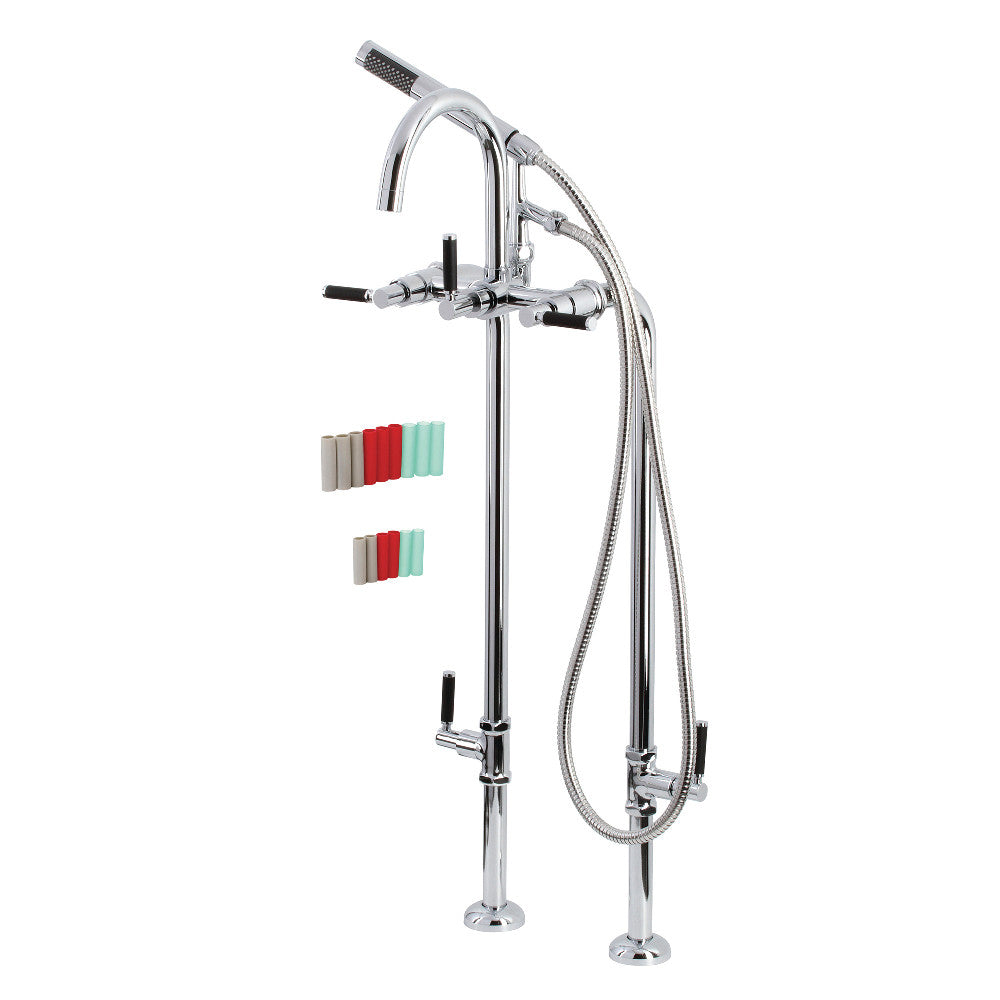 Aqua Vintage CCK8101DKL Concord Freestanding Tub Faucet with Supply Line, Stop Valve, Polished Chrome - BNGBath