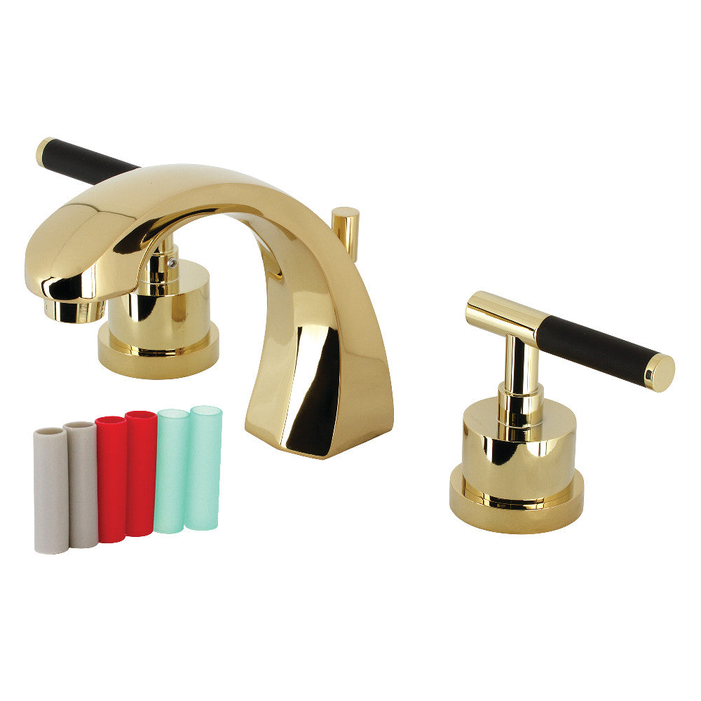 Kingston Brass KS4982CKL Kaiser Widespread Bathroom Faucet with Brass Pop-Up, Polished Brass - BNGBath