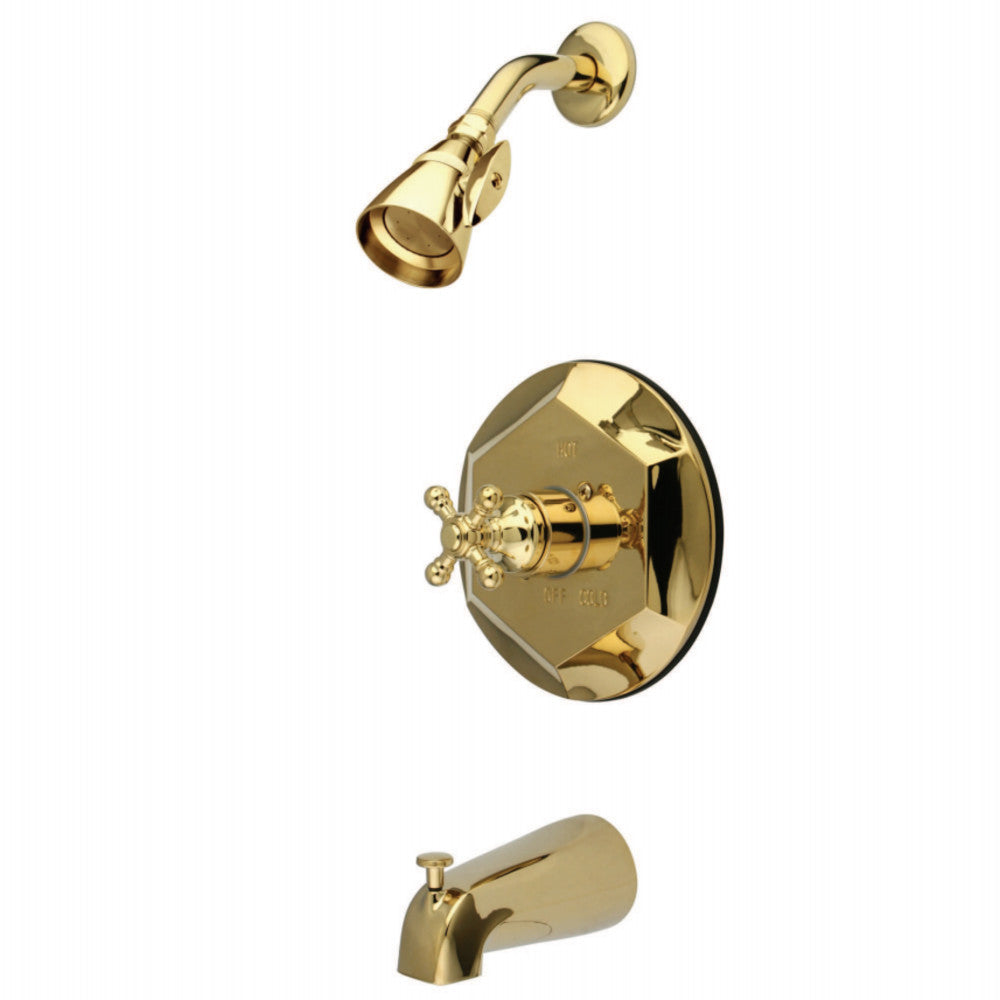 Kingston Brass KB4632BX English Vintage Tub with Shower Faucet, Polished Brass - BNGBath