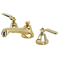 Thumbnail for Kingston Brass KS4462KL Whitaker Widespread Bathroom Faucet with Brass Pop-Up, Polished Brass - BNGBath