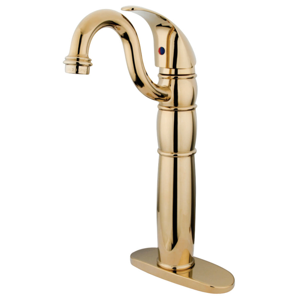 Kingston Brass KB1422LL Vessel Sink Faucet, Polished Brass - BNGBath