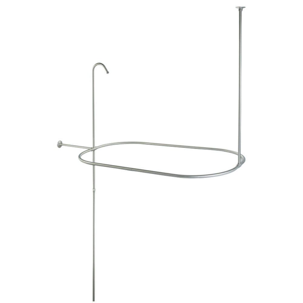 Kingston Brass CC10408 Vintage Oval Shower Riser With Enclosure, Brushed Nickel - BNGBath