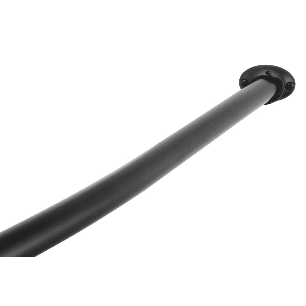 Kingston Brass CC3170 Stainless Steel Adjustable Curved Shower Rod, Black - BNGBath