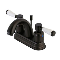 Thumbnail for Kingston Brass KB8615DPL 4 in. Centerset Bathroom Faucet, Oil Rubbed Bronze - BNGBath