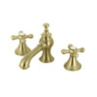 Thumbnail for Kingston Brass KC7067AX Vintage 8 in. Widespread Bathroom Faucet, Brushed Brass - BNGBath