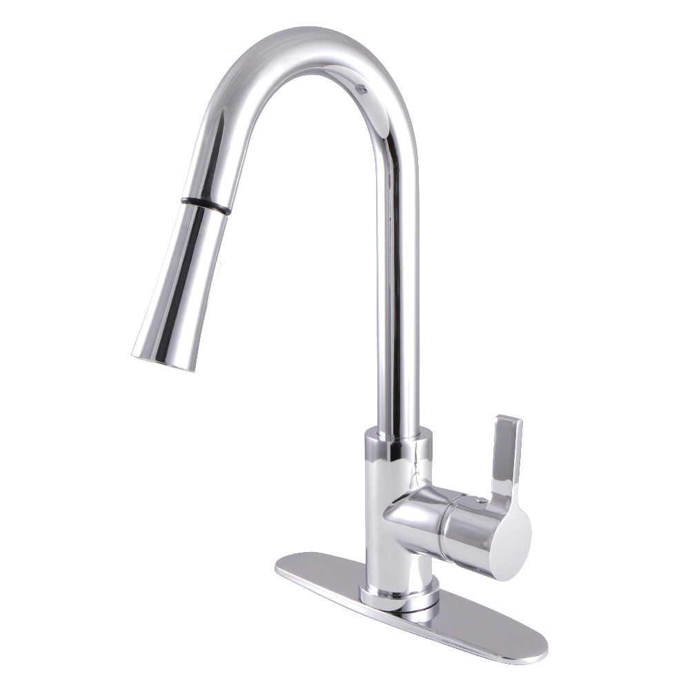 Gourmetier LS8681CTL Continental Single-Handle Pull-Down Kitchen Faucet, Polished Chrome - BNGBath