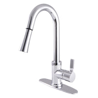 Thumbnail for Gourmetier LS8681CTL Continental Single-Handle Pull-Down Kitchen Faucet, Polished Chrome - BNGBath