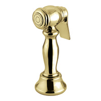 Thumbnail for Kingston Brass CCRP1K2SPR Vintage Kitchen Faucet Side Sprayer, Polished Brass - BNGBath