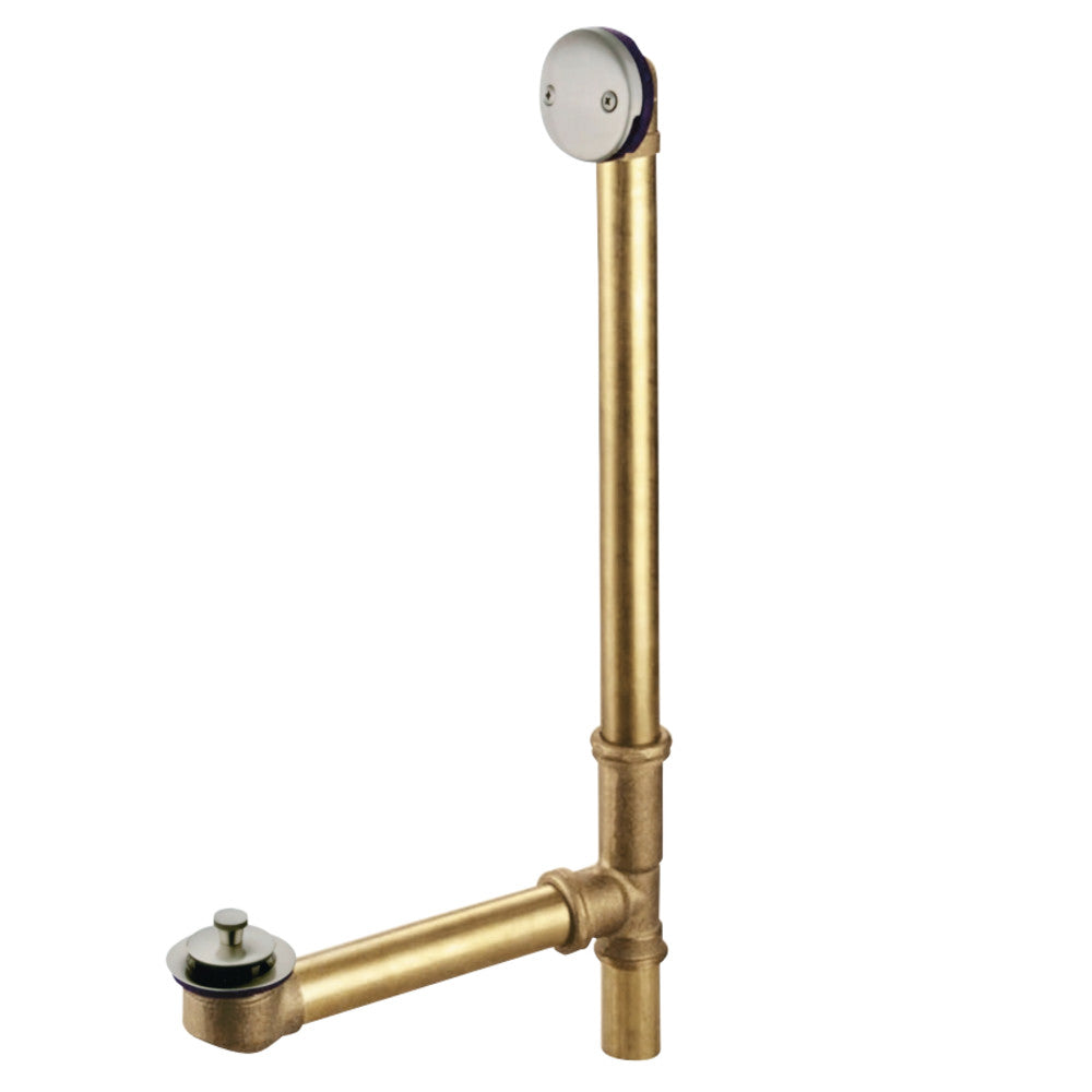 Kingston Brass DLL3188 18" Tub Waste and Overflow with Lift & Lock Drain, 20 Gauge, Brushed Nickel - BNGBath