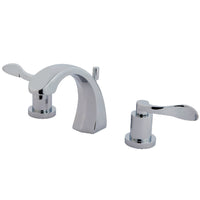 Thumbnail for Kingston Brass KS4981DFL 8 in. Widespread Bathroom Faucet, Polished Chrome - BNGBath
