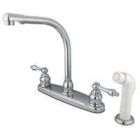 Thumbnail for Kingston Brass GKB711AL Victorian Centerset Kitchen Faucet, Polished Chrome - BNGBath