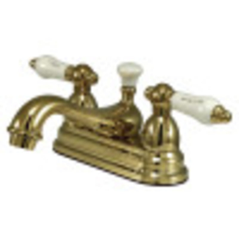 Kingston Brass CC13L2 4 in. Centerset Bathroom Faucet, Polished Brass - BNGBath