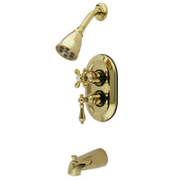 Thumbnail for Kingston Brass KS36320AL Tub and Shower Faucet, Polished Brass - BNGBath