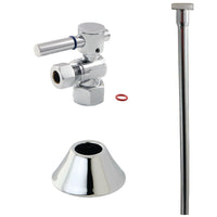 Thumbnail for Kingston Brass CC43101DLTKF20 Modern Plumbing Toilet Trim Kit, Polished Chrome - BNGBath