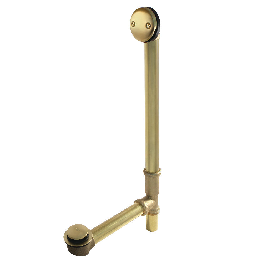 Kingston Brass DTT2187 18 in. Tub Waste and Overflow with Tip Toe Drain, Brushed Brass - BNGBath