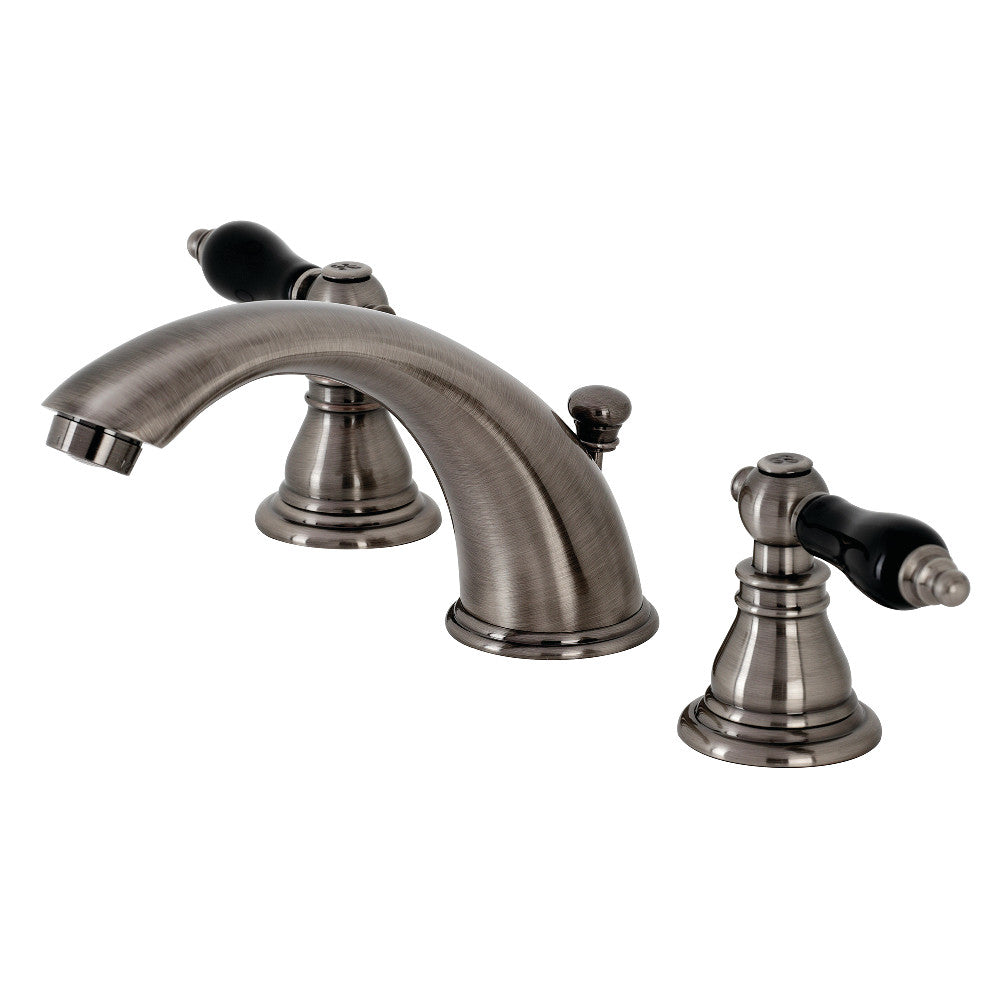 Kingston Brass KB963AKL Duchess Widespread Bathroom Faucet with Plastic Pop-Up, Black Stainless - BNGBath