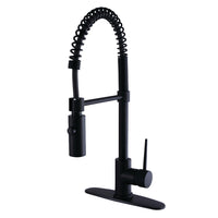 Thumbnail for Gourmetier LS8770NYL New York Single-Handle Pre-Rinse Kitchen Faucet, Matte Black - BNGBath