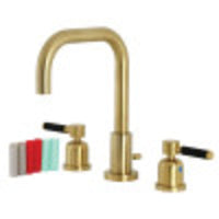 Thumbnail for Kingston Brass FSC8933DKL Kaiser Widespread Bathroom Faucet with Brass Pop-Up, Brushed Brass - BNGBath