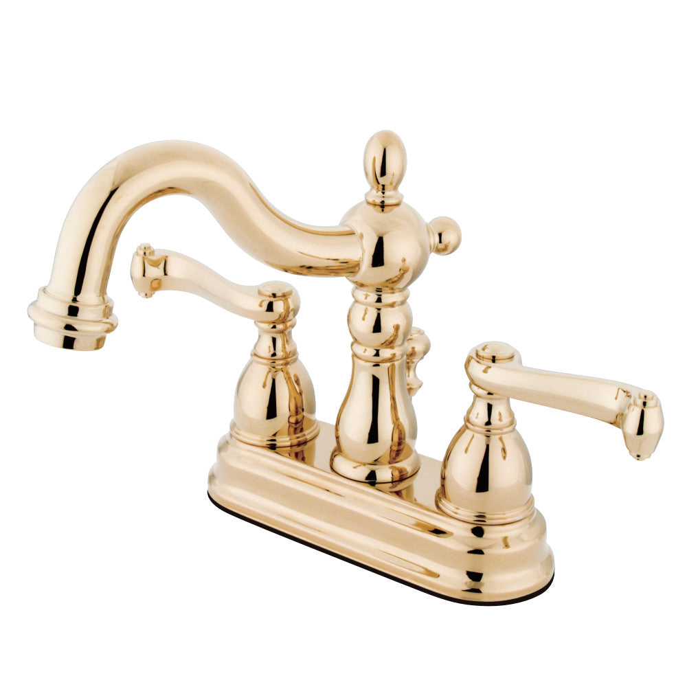Kingston Brass KS1602FL 4 in. Centerset Bathroom Faucet, Polished Brass - BNGBath