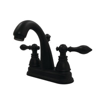 Thumbnail for Fauceture FSY5610ACL American Classic 4 in. Centerset Bathroom Faucet with Plastic Pop-Up, Matte Black - BNGBath
