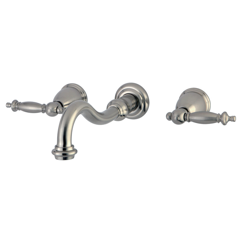 Kingston Brass KS3128TL Wall Mount Bathroom Faucet, Brushed Nickel - BNGBath