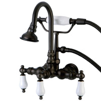 Thumbnail for Kingston Brass AE11T5 Aqua Vintage Wall Mount Clawfoot Tub Faucet, Oil Rubbed Bronze - BNGBath