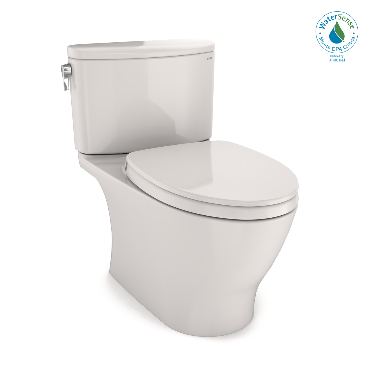 TOTO Nexus Two-Piece Elongated 1.28 GPF Universal Height Toilet with CEFIONTECT and SS124 SoftClose Seat, WASHLET+ Ready,   - MS442124CEFG#11 - BNGBath