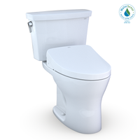 Thumbnail for TOTO Drake Transitional WASHLET+ Two-Piece Elongated Dual Flush 1.28 and 0.8 GPF Universal Height DYNAMAX TORNADO FLUSH Toilet with S500e Bidet Seat,  - MW7483046CEMFG#01 - BNGBath