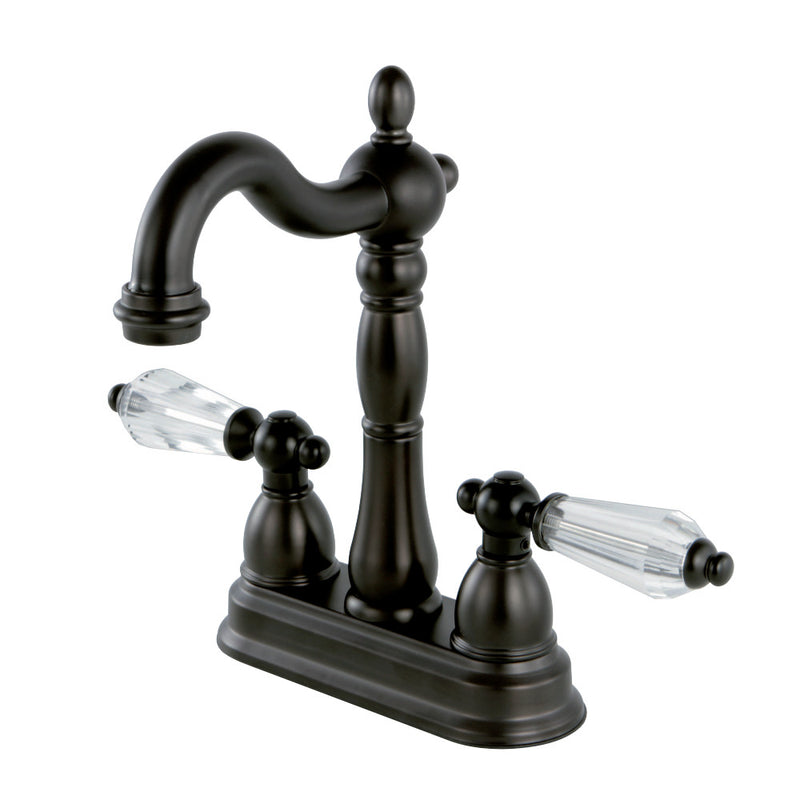 Kingston Brass KB1495WLL Wilshire Two-Handle Bar Faucet, Oil Rubbed Bronze - BNGBath