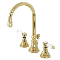 Thumbnail for Kingston Brass KS2982BPL Bel Air Widespread Bathroom Faucet with Brass Pop-Up, Polished Brass - BNGBath