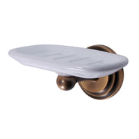 Thumbnail for Kingston Brass BA2715AB Milano Wall-Mount Soap Dish, Antique Brass - BNGBath