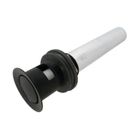 Thumbnail for Kingston Brass KB8100MB Push Pop-Up Drain with Overflow, 22 Gauge, Matte Black - BNGBath