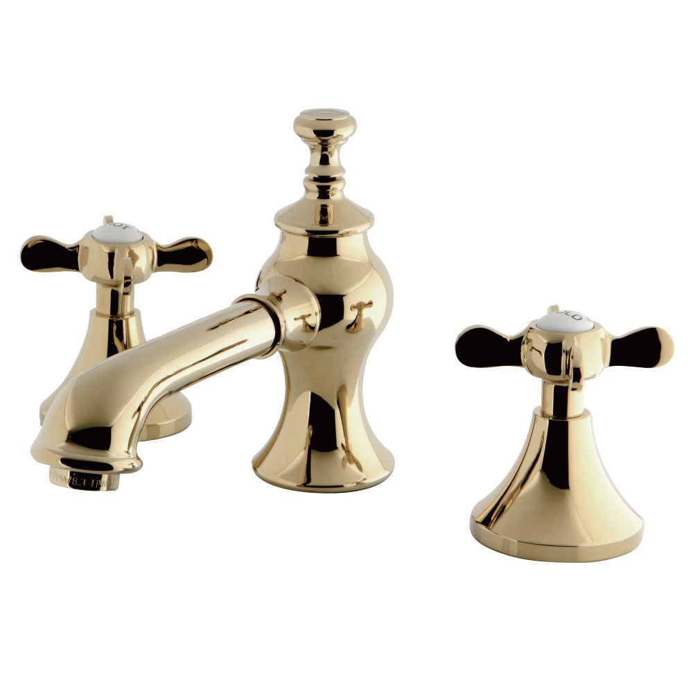 Kingston Brass KC7062BEX 8 in. Widespread Bathroom Faucet, Polished Brass - BNGBath