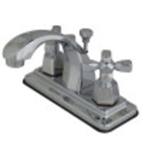 Thumbnail for Kingston Brass KS4641HX 4 in. Centerset Bathroom Faucet, Polished Chrome - BNGBath